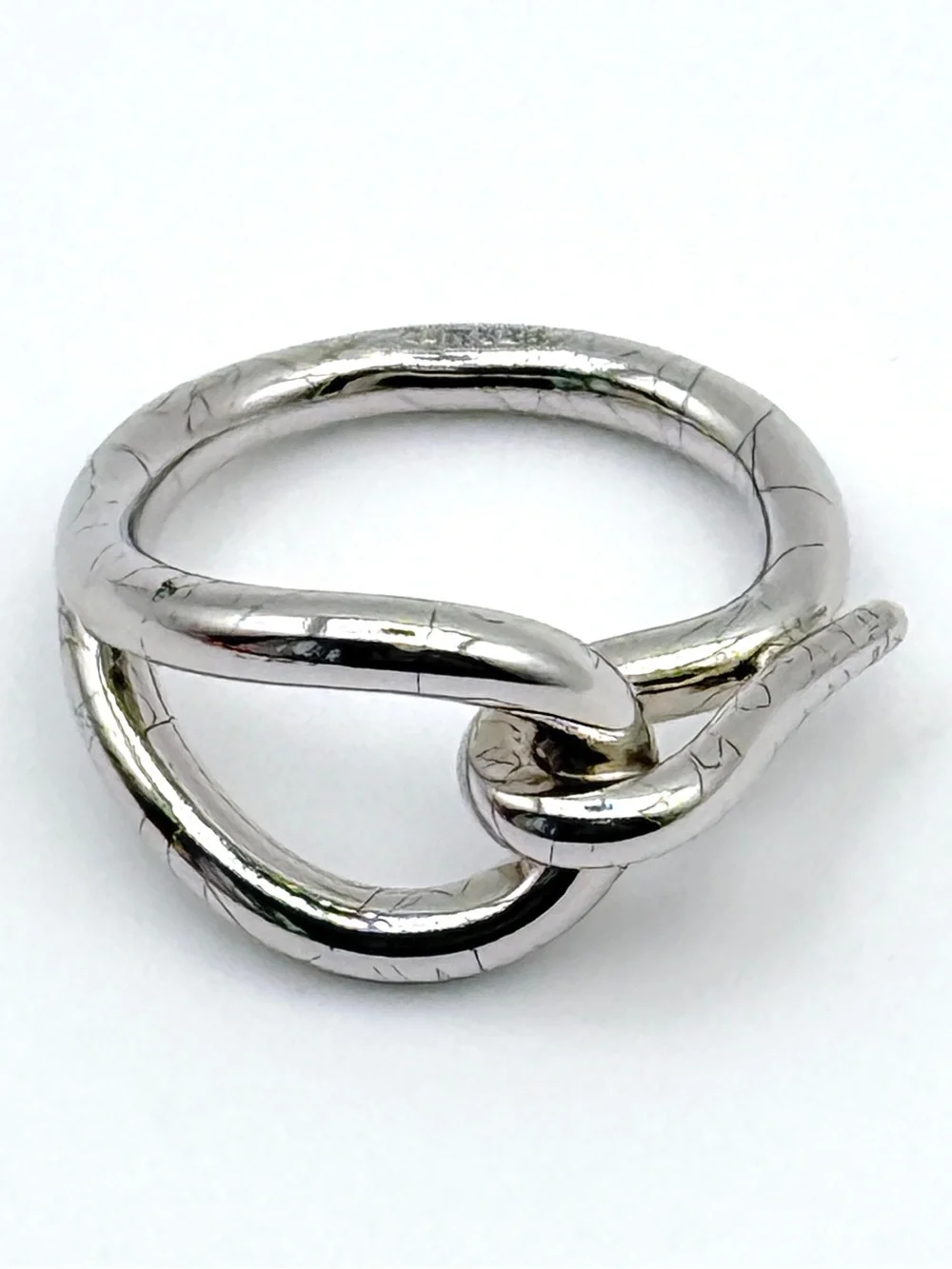Vintage Hermès Silver Jumbo Scarf Ring with Box - Picture 6 of 10